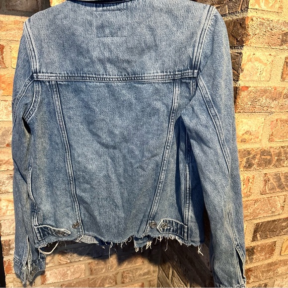 PAIGE Women's Light Blue Jean Jacket - Picture 3 of 4